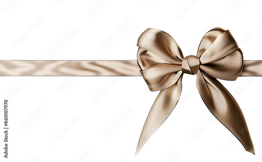 Elegant brown satin ribbon with bow, perfect for gift wrapping decor, wedding invitations, and festive decorations.