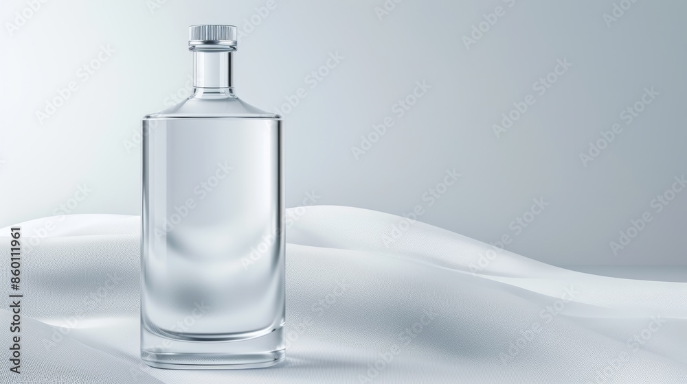 Premium vodka showcased on a white backdrop, studio lighting creating a sharp, high-end look, shallow depth of field for a smooth background blur, the bottle appears exclusive and alluring Premium vodka showcased on a white backdrop, studio lighting creating a sharp, high-end look, shallow depth of field for a smooth background blur, the bottle appears exclusive and alluring
