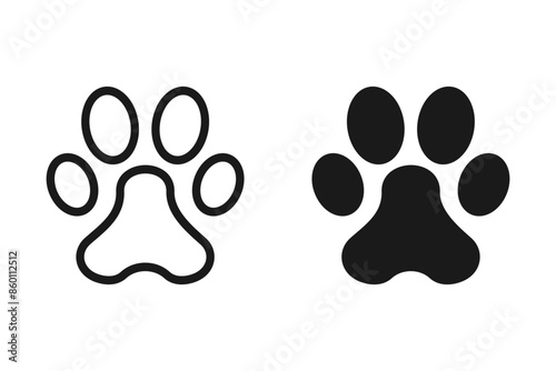 Paw icon vector illustration. dog paw print sign and symbol
