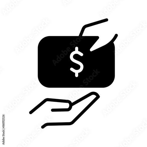 Charity icon. donate money vector illustration on blank background
