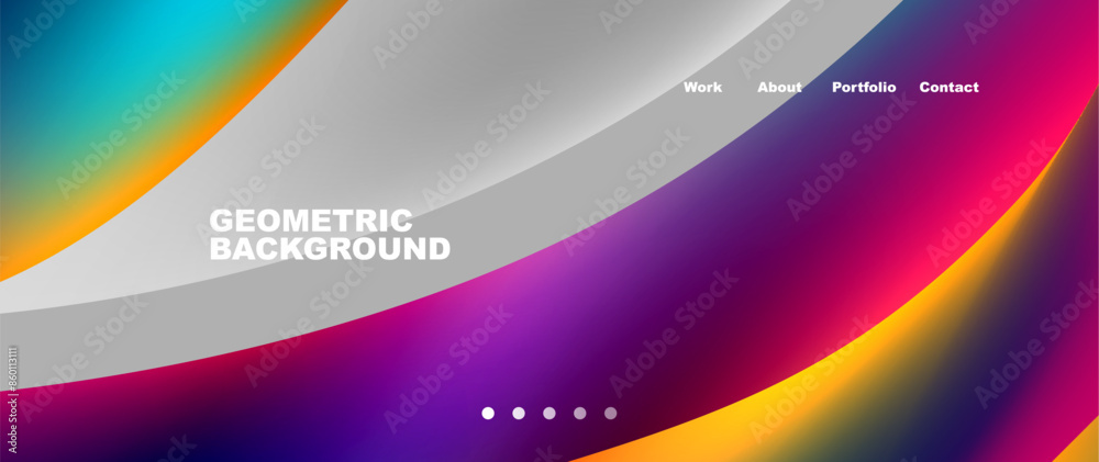 Web page design with geometric elements - circle and wave. Techno art concept. Vector Illustration For Wallpaper, Banner, Background, Card, Book Illustration, landing page Web page design with geometric elements - circle and wave. Techno art concept. Vector Illustration For Wallpaper, Banner, Background, Card, Book Illustration, landing page
