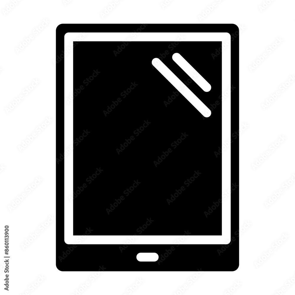 Tablet icon. Electronic device icon in Glyph style Tablet icon. Electronic device icon in Glyph style