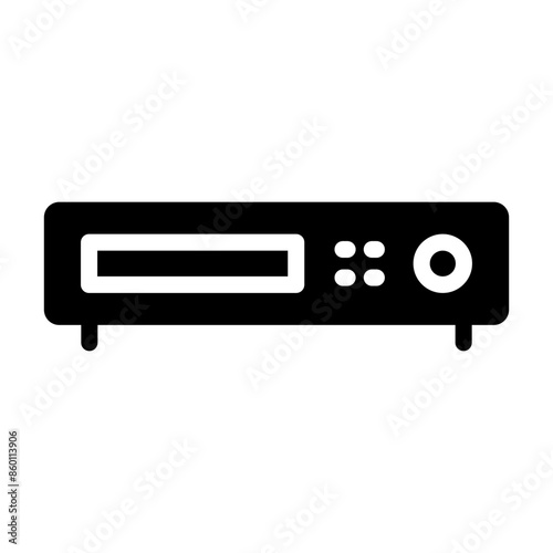 DVR icon. Electronic device icon in Glyph style