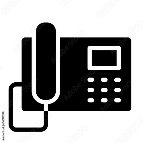 Telephone icon. Electronic device icon in Glyph style