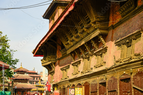 ネパールの首都カトマンズにあるダルバール広場の美しい風景Beautiful scenery of Durbar Square in Kathmandu, the capital of Nepal