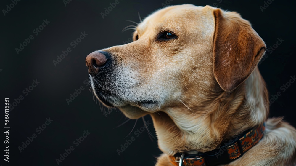 a dog with a dog collar looking at the camera a dog with a dog collar looking at the camera