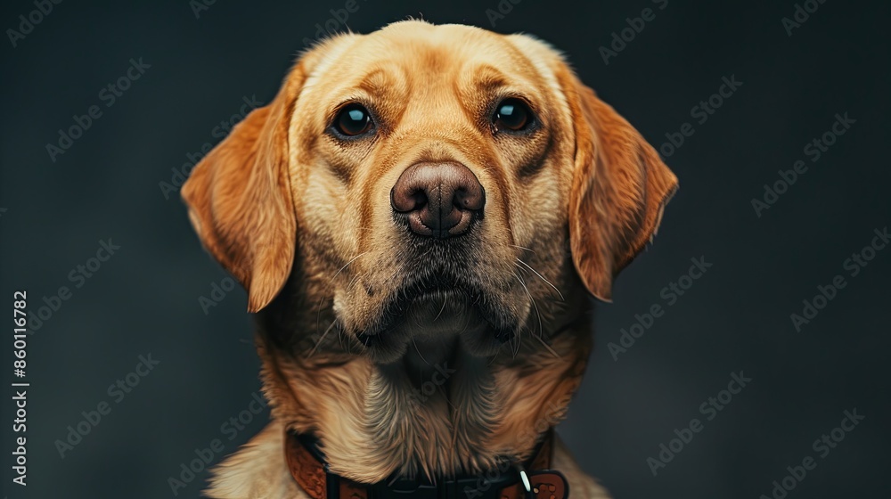 a dog with a dog collar looking at the camera a dog with a dog collar looking at the camera