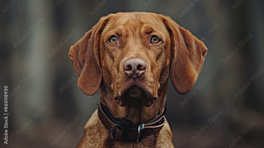 a dog with a dog collar looking at the camera a dog with a dog collar looking at the camera