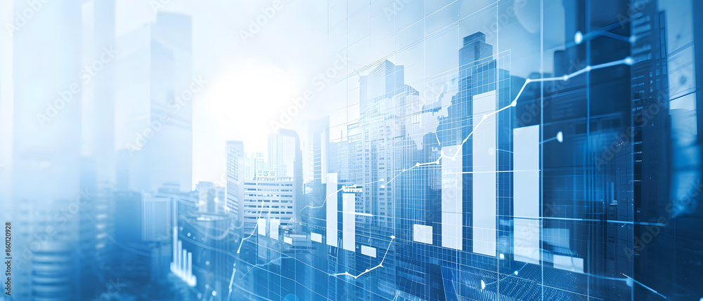 Modern cityscape with virtual financial graphs and charts, symbolizing the concept of investment and trading in the stock market. Modern cityscape with virtual financial graphs and charts, symbolizing the concept of investment and trading in the stock market.