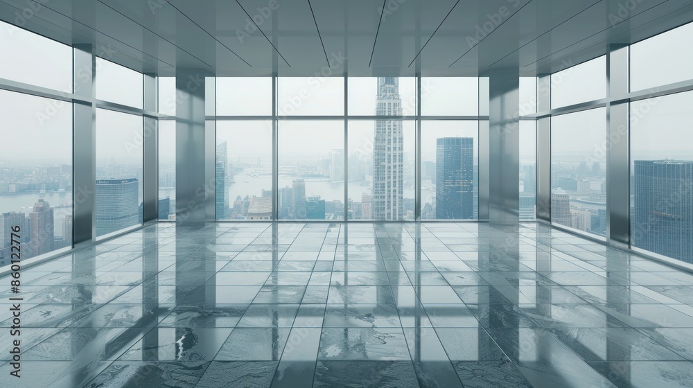Fototapeta premium Modern Office with City View