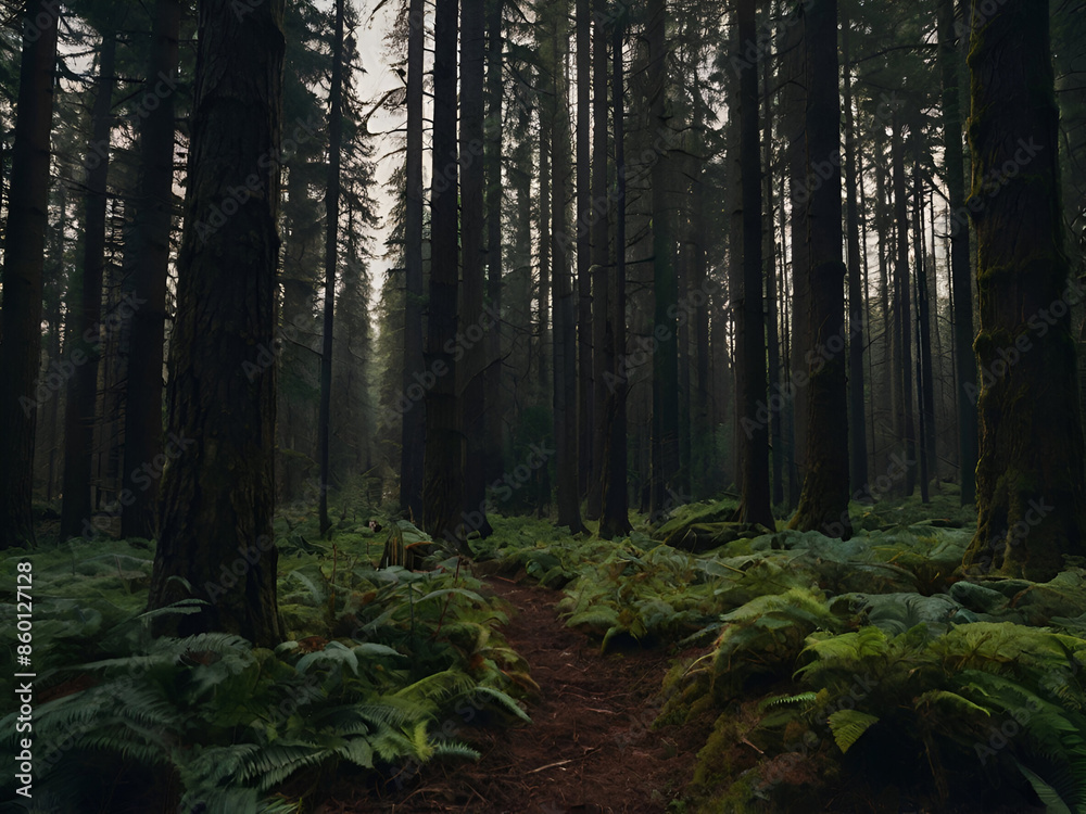 Obraz premium morning in the forest