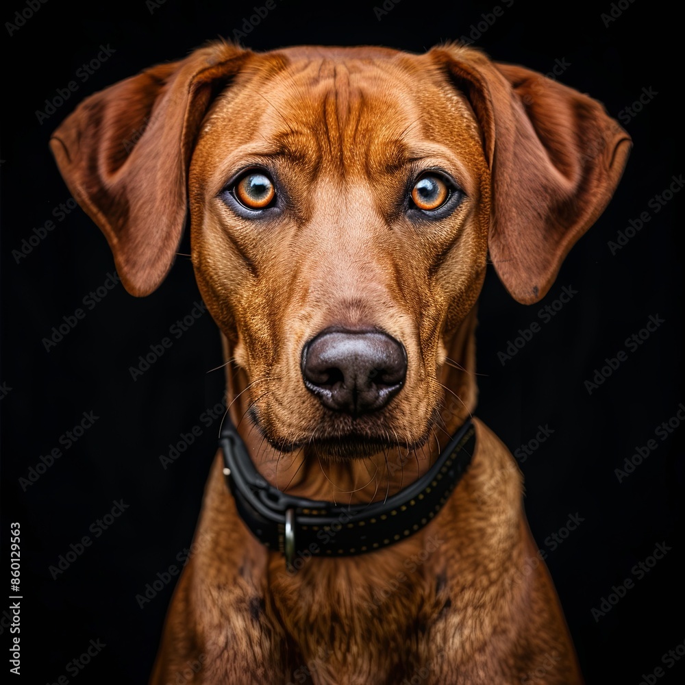 a dog with a dog collar looking at the camera a dog with a dog collar looking at the camera