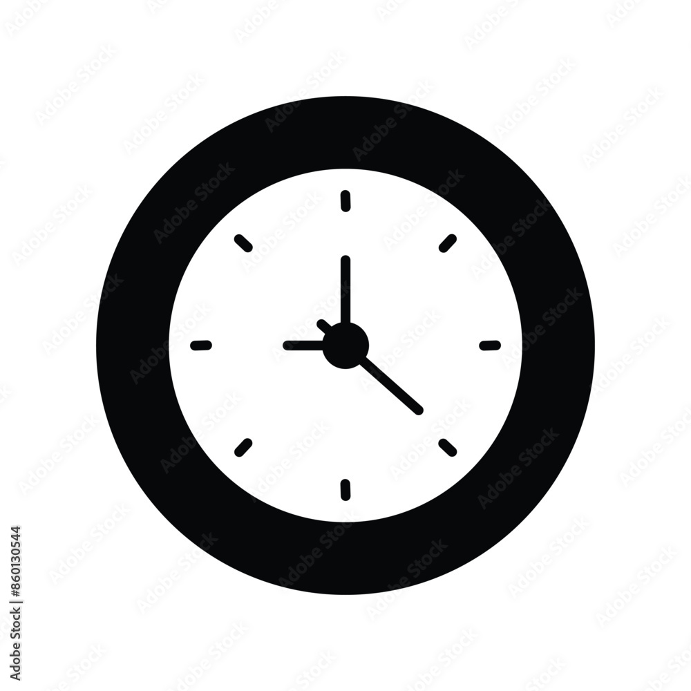 clock icon with white background vector stock illustration clock icon with white background vector stock illustration