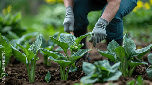 A Masterclass in Shade Gardening, Highlighting the Best Companion Plants for Hosta sieboldiana and Plantain Lilies photo