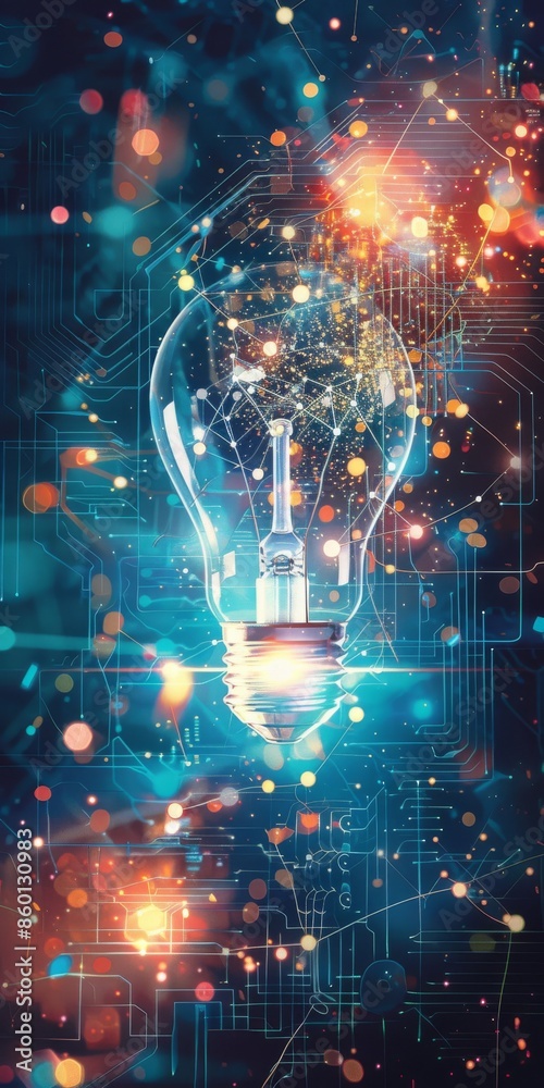 Fototapeta premium Conceptual background depicting innovation and technology.