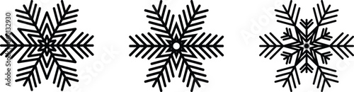 Snow Icon. Set of winter icon isolated on white background Editable Icons of Snow and Ice. Quality icon set of Snowfall. Ice icon.
