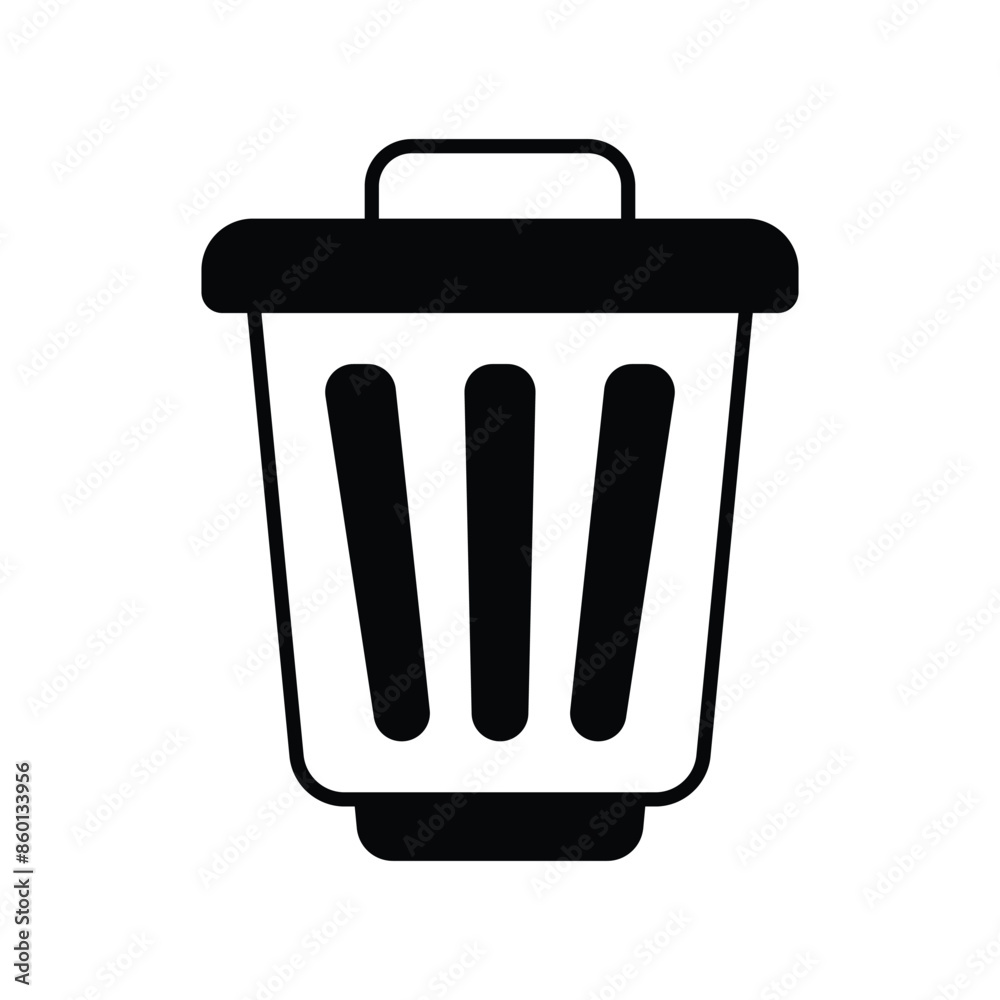 trash can icon with white background vector stock illustration trash can icon with white background vector stock illustration