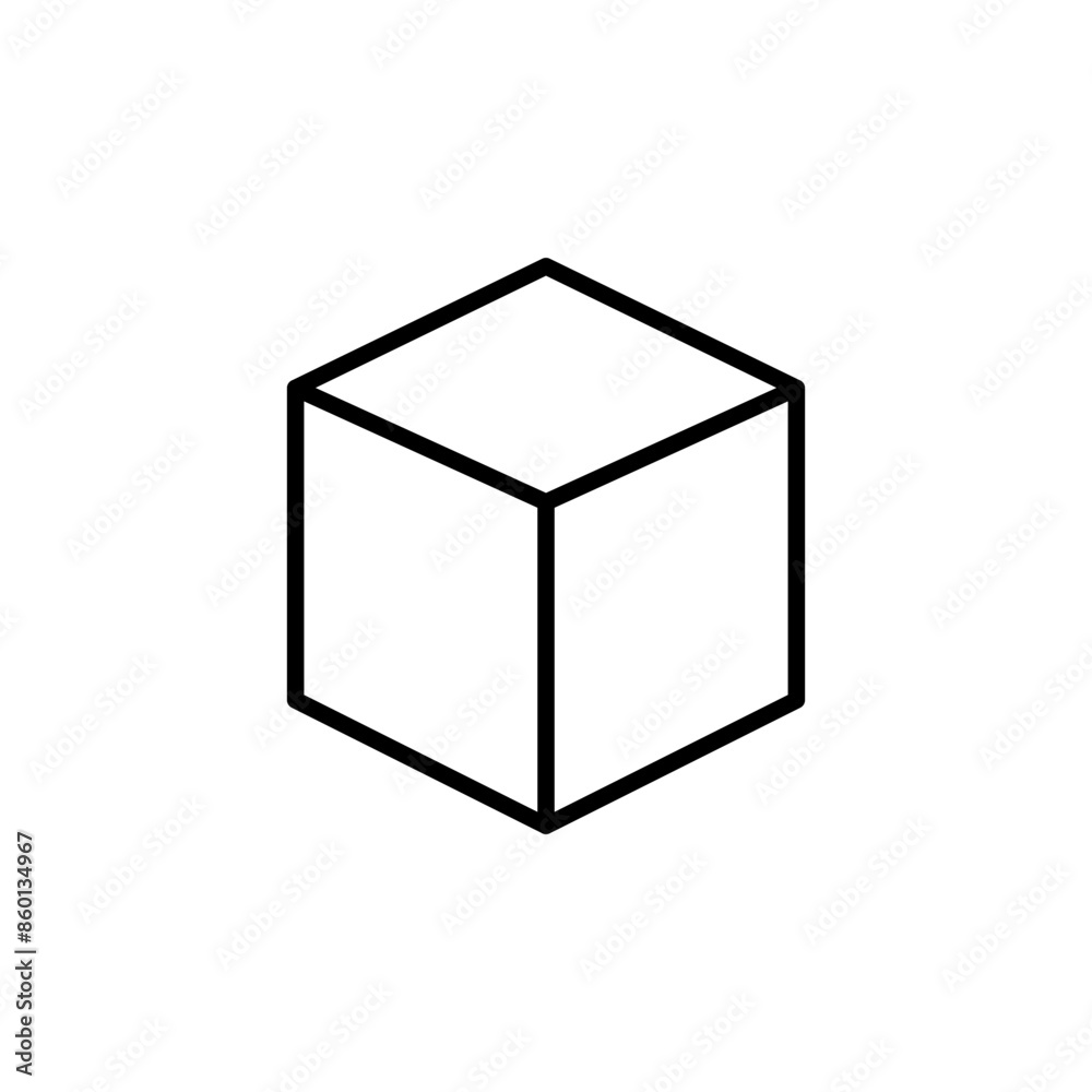 3D Cube Icon Ideal for Geometric and Design Concepts 3D Cube Icon Ideal for Geometric and Design Concepts