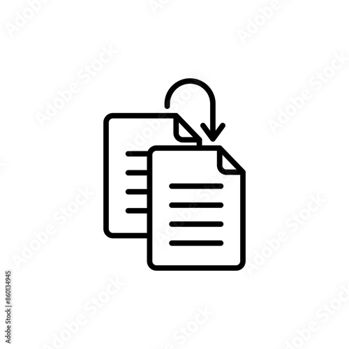 Duplicate Document Icon Perfect for File Copying and Management