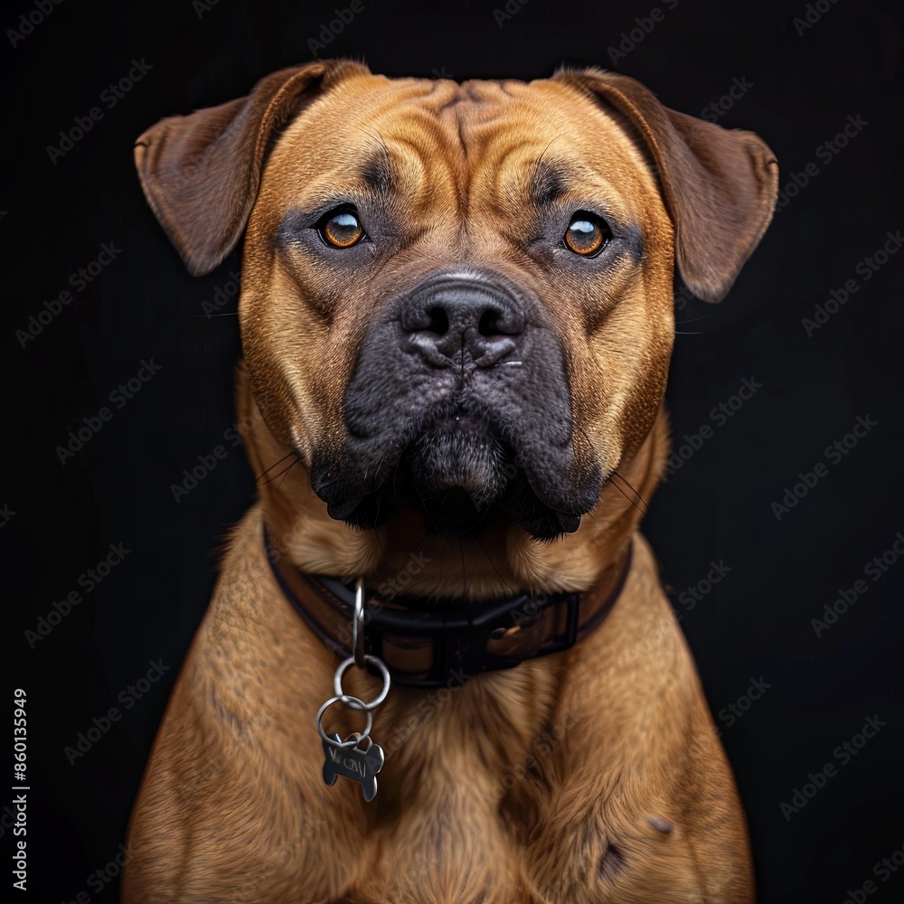 a dog with a dog collar looking at the camera a dog with a dog collar looking at the camera