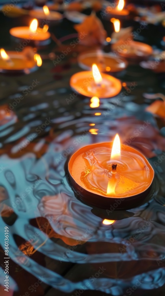 Halloween Celebration with Floating Candles Halloween Celebration with Floating Candles