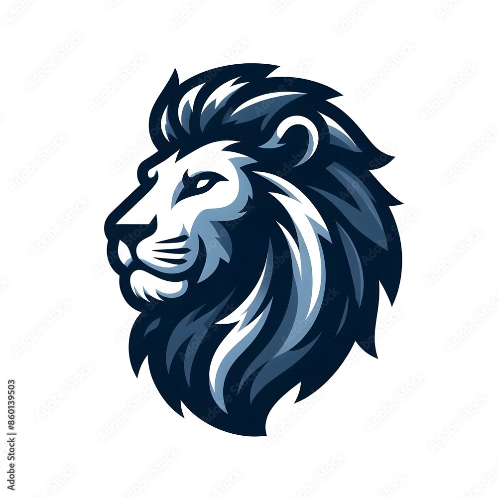 lion mascot logo in white background lion mascot logo in white background