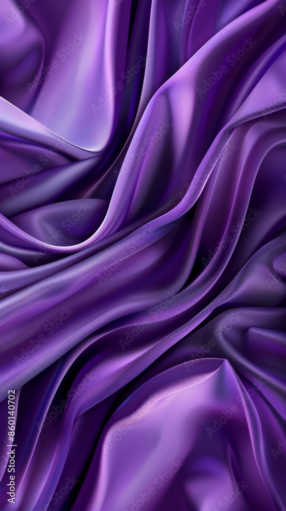 Obraz premium Elegant purple fabric backdrop with flowing, smooth folds