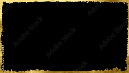 Golden luxury glitter background. Festive vector background with gold glitter and confetti for celebration. Black background with glowing golden particles.