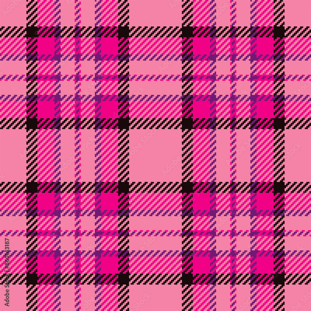 Seamless pattern vector of background tartan check with a textile texture fabric plaid.