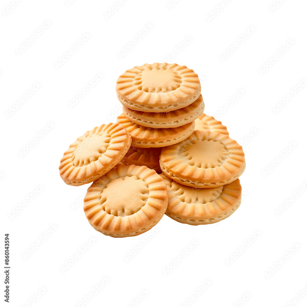 Stacked biscuits isolated on a white background. Stacked biscuits isolated on a white background.