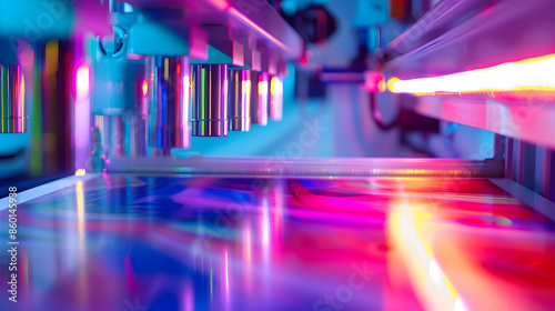 Wideformat inkjet printer Color toners ink in the digital printer : Generative AI