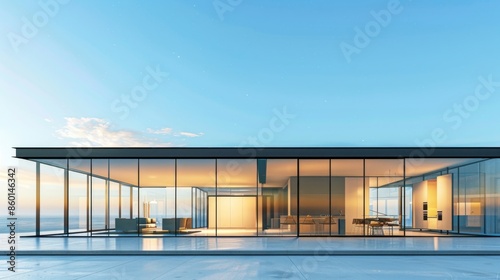 Flat House with Transparent Glass Walls  © Chhayny
