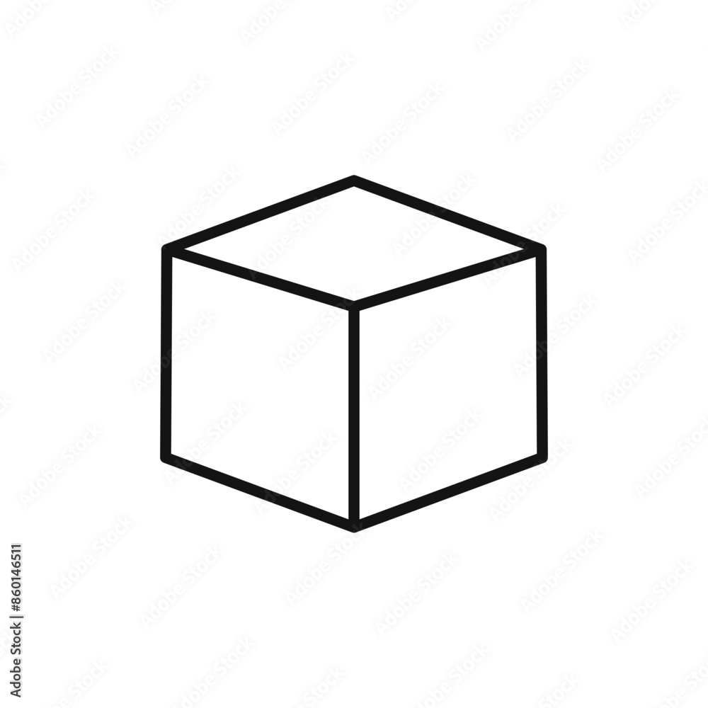 Geometric Cube Icon Perfect for 3D and Design Elements Geometric Cube Icon Perfect for 3D and Design Elements