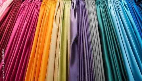 colorful gradient fabric drapes for artistic backdrops and decorative design © Holly