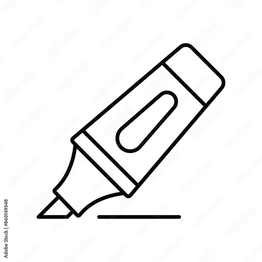 hightlighter icon with white background vector stock illustration hightlighter icon with white background vector stock illustration