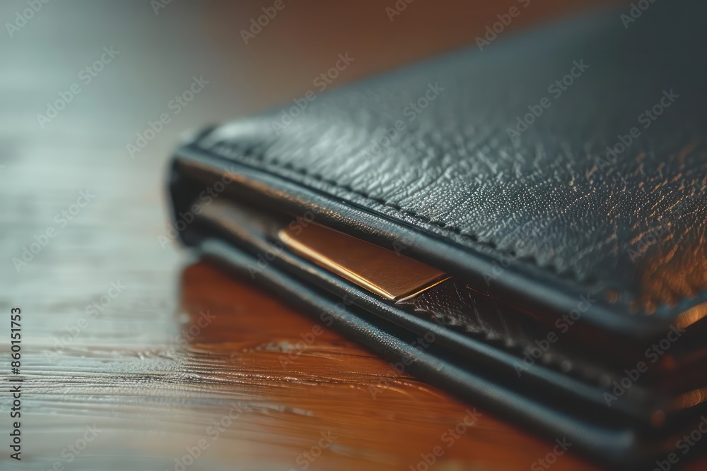 A closeup of a hightech wallet showing an empty balance with ample copy space A closeup of a hightech wallet showing an empty balance with ample copy space