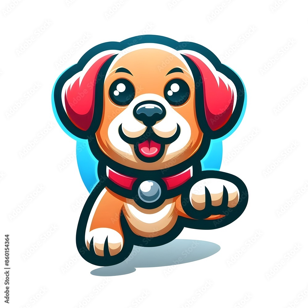 puppy mascot logo on white background puppy mascot logo on white background