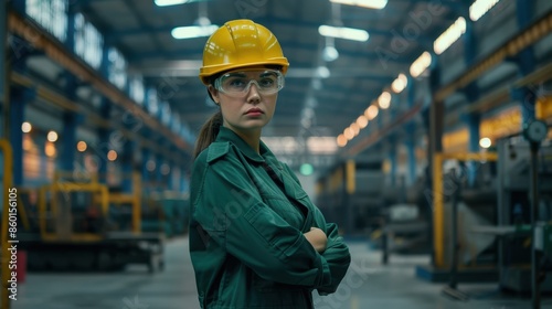 The woman in hardhat photo