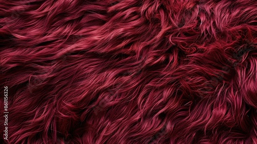 Burgundy goat fur texture photo