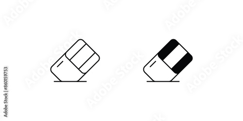 eraser icon with white background vector stock illustration