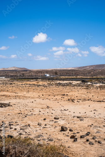 esert landscape, mountains and desert. Lanzarote, Canary Islands, Spain.