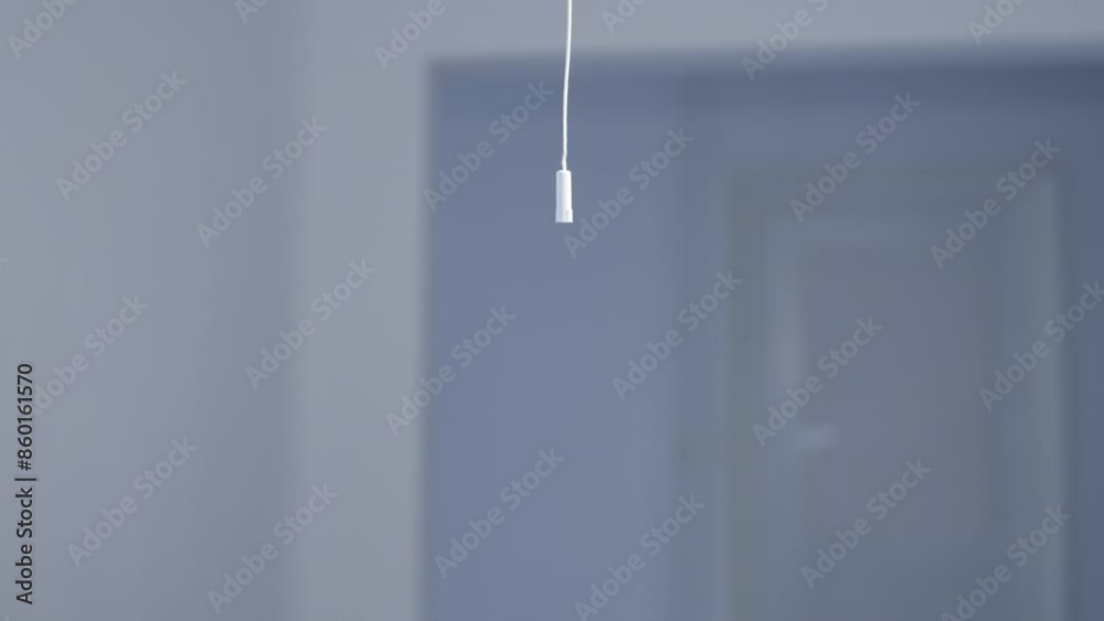 Turning the Light On a Led Bulb, Turn On the Light in a Dark Room, Girl Turns the Light On at Home, Pull Switch On Off Turning the Light On a Led Bulb, Turn On the Light in a Dark Room, Girl Turns the Light On at Home, Pull Switch On Off