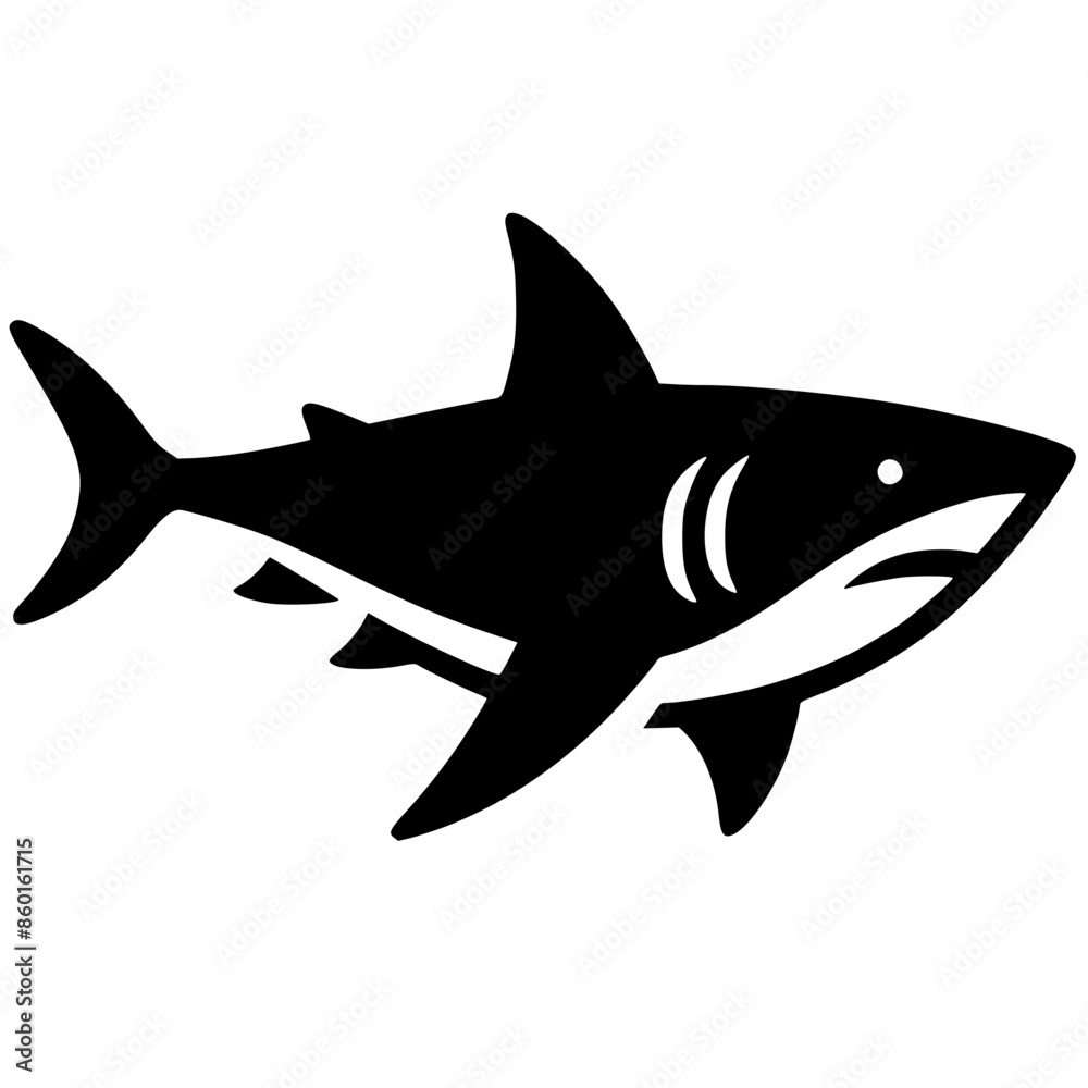 Obraz premium Simple shark silhouette