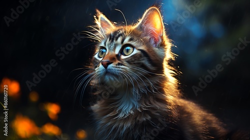 Very nice and perfect photo (wallpaper) of cat close-up for background