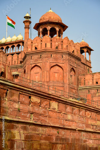 Photography インドのデリーにあるレッドフォートのとても美しい風景Very beautiful scenery of Red Fort in Delhi, India