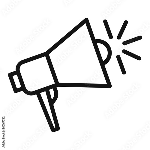 Public Announcement Megaphone Icon Perfect for Alerts and Notifications