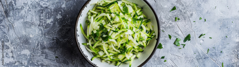 Zucchini Fritter Preparation in Daroonwan Bowl Zucchini Fritter Preparation in Daroonwan Bowl