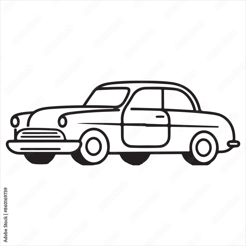 car single Line Icon Vector Design outline.
car single Line Icon Vector Design outline.