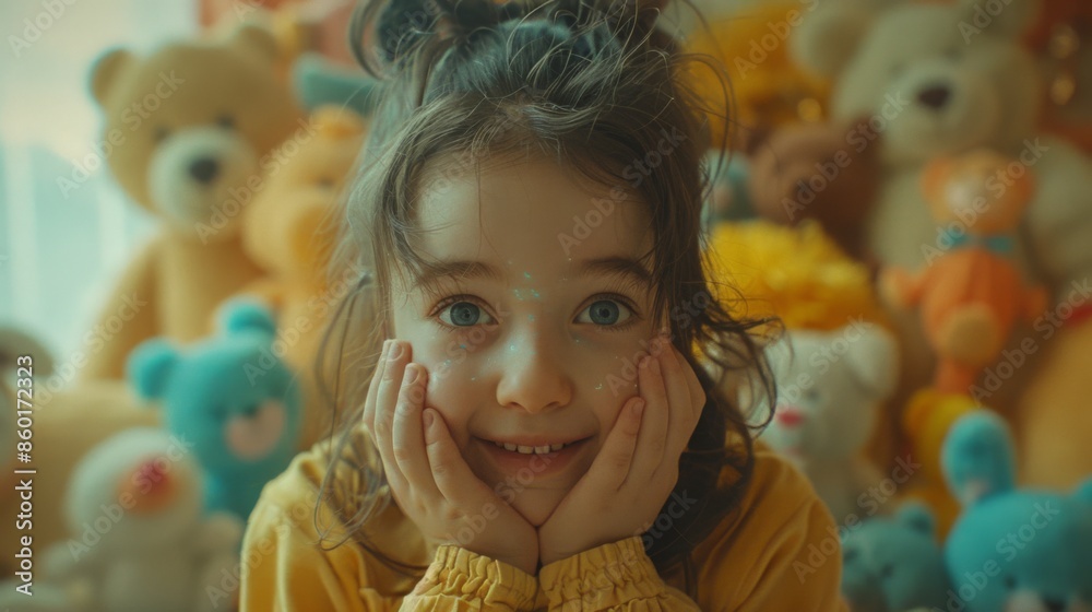 Little Girl With Sparkles Smiling at the Camera Little Girl With Sparkles Smiling at the Camera