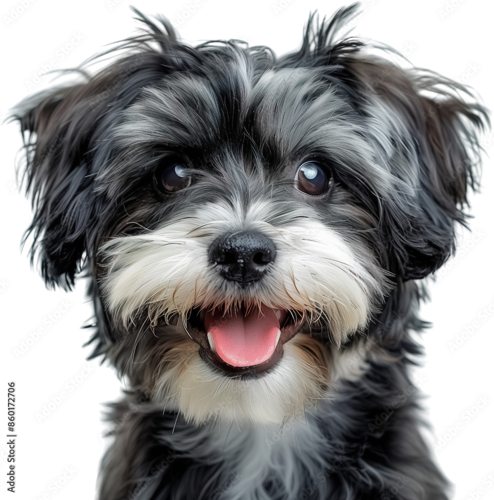 Yorkshire terrier isolated on transparent background, dog png studio light, half body Yorkshire terrier isolated on transparent background, dog png studio light, half body